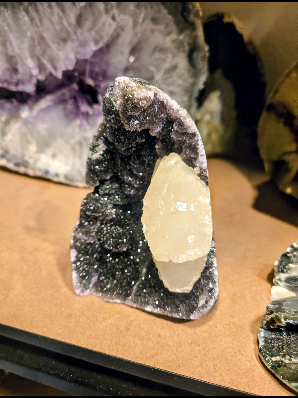 Amethyst Cutbase W/ Turlinga Calcite